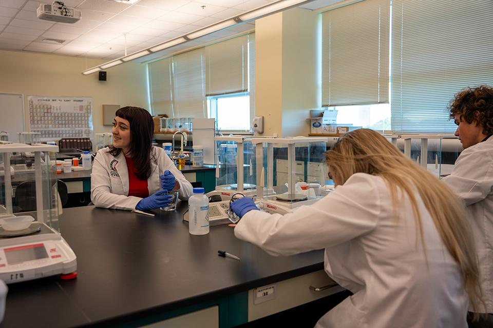 Pharmacy students in a classroom